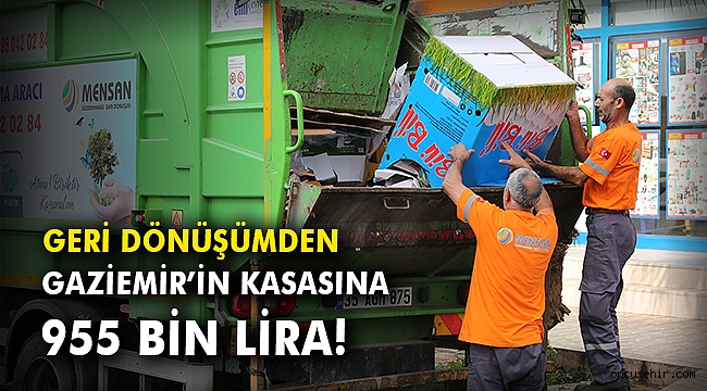 Geri dönüşümden Gaziemir’in kasasına 955 bin lira