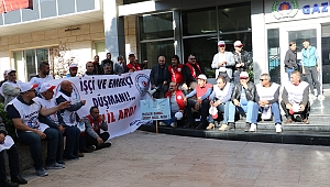 Gaziemir Belediyesi önünde işçi eylemi