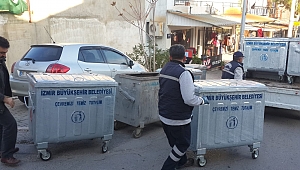 Karabağlar’da konteynerler yenileniyor