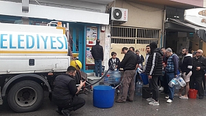 Su verilemeyen mahallelere tankerlerle su dağıtıldı