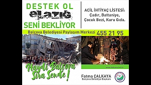 Balçova’dan Elazığ’a dost eli