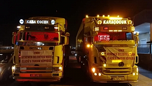 Elazığ için 2 yardım tırı da Menemen'den