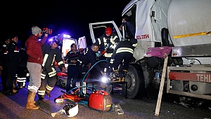 Manisa’da tanker kazası: 1 kişi ağır yaralı