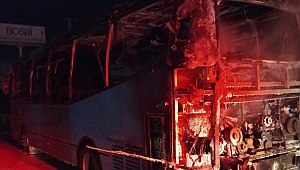 İzmir seyir halindeki otobüste yangın çıktı