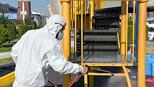 Çiğli’deki Parklara korona önlemi