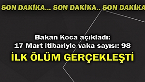 Türkiye'de corona virüsten ilk ölüm!