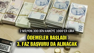 2 Milyon 300 bin haneye 1000'er lira ödeme başladı... Devamı da var!