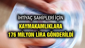 İhtiyaç sahipleri için SYDV'larına 176 milyon lira gönderildi