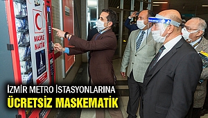 İzmir’in metro istasyonlarında ücretsiz maskematik dönemi