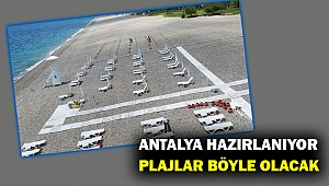 Antalya Konyaaltı sahiline 'sosyal mesafeli tatil' düzenlemesi