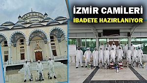 İzmir'de camiler yeniden ibadete hazırlanıyor... Belediyeler temizliğe başladı...