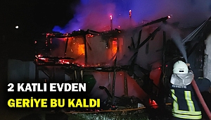 Muğla'da yanan iki katlı bina kullanılamaz hale geldi