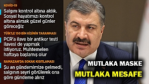 Sağlık Bakanı Koca'dan detaylı değerlendirme... Mutlaka maske mutlaka mesafe...
