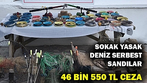 Sokak yasak ama deniz serbest sandılar... 46 bin 550 lira ceza yediler...