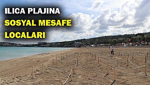 Çeşme'nin Ilıca Plajında “Sosyal Mesafe Locası”