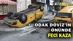 İzmir'de iki taksi çarpıştı sürücüleri yaralandı