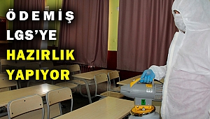 Ödemiş Belediyesi sınav merkezlerini dezenfekte ediyor