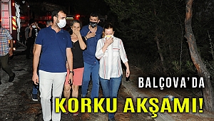 Balçova'da çıkan yangın evleri tehdit etti