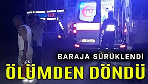 Balçova'daki yangında baraja sürüklenin işçi kurtarıldı