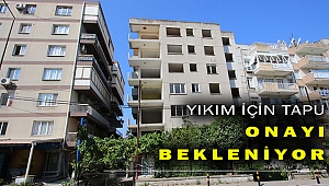 Bayraklı'da yan yatan bina onayın ardından yıkılacak