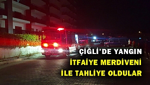 Çiğli'de 6 katlı apartmanda yangın