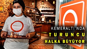 Kemeraltı çarşısı da turuncu çember içinde