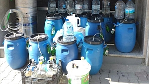 Ödemiş'te 450 litre sahte alkol ele geçirildi