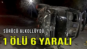 Uşak'ta hafif ticari araç devrildi: 1 ölü, 2'si çocuk 6 yaralı