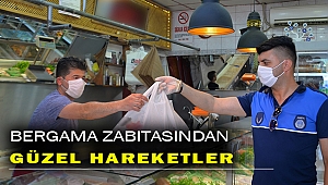 Yaşlı kadının yardımına Bergama Belediye zabıtası koştu