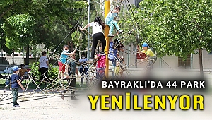 Bayraklı'da 44 parka yeni oyun grubu