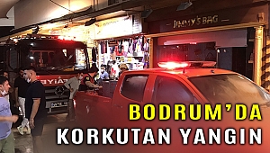 Bodrum Kale Caddesinde iş yeri yangını