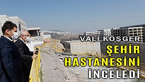 İzmir Valisi Köşger, Bayraklı Şehir Hastanesi inşaatını inceledi