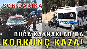 Kaynaklar'da korkunç kaza; polis aracı, otomobil, beton mikseri...