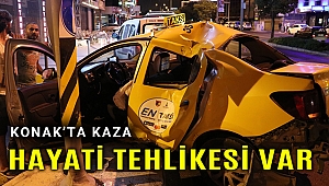 Taksiye çarpan sürücü aracını bırakıp kaçtı