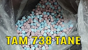 Manisa'da durdurulan otomobilde 738 uyuşturucu hap yakalandı