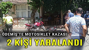 Ödemiş'te motosikletler çarpıştı: 2 yaralı