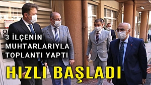 Vali Köşger, 3 ilçenin muhtarlarıyla bir araya geldi