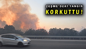 Bugün İzmir-Çeşme otoyolundan geçenler bu görüntüyle irkildi
