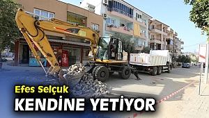 Efes Selçuk'un sokakları belediyenin öz kaynaklarıyla yenileniyor