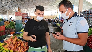 Gaziemir pazarlarında HES kodu denetimi