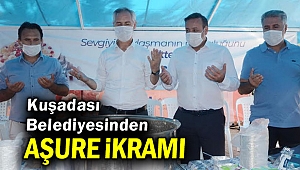 Kuşadası Belediyesi, aşure ikramında bulundu!