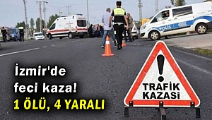 Otomobil toprak yığınına çarptı: 1 ölü, 4 yaralı