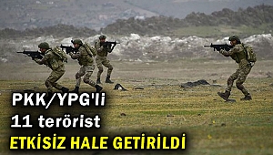 PKK/YPG'li 11 terörist etkisiz hale getirildi