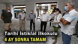 Tarihi İstiklal İlkokulu 4 ay sonra tamam