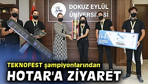 TEKNOFEST şampiyonları Rektör Hotar'ı ziyaret etti