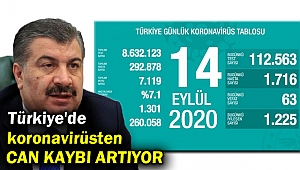 Türkiye'de koronavirüsten can kaybı artıyor
