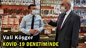 Vali Köşger, Kovid-19 denetimine katıldı