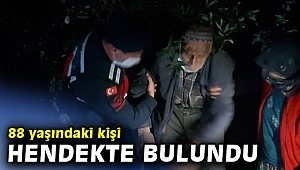 88 yaşındaki kişi hendekte bulundu