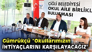 Başkan Gümrükçü okul aile birliği başkanlarıyla buluştu