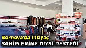 Bornova'da ihtiyaç sahiplerine giysi desteği